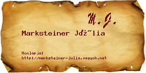 Marksteiner Júlia névjegykártya